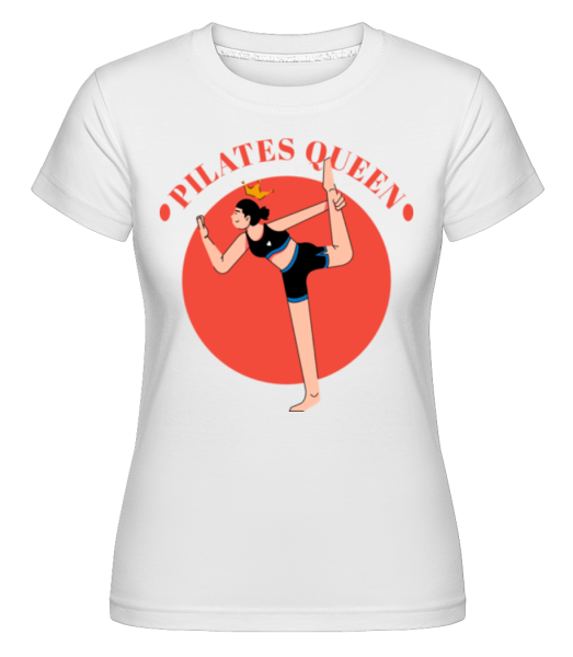 Pilates Queen -  Shirtinator tričko pre dámy - Biela - Predné