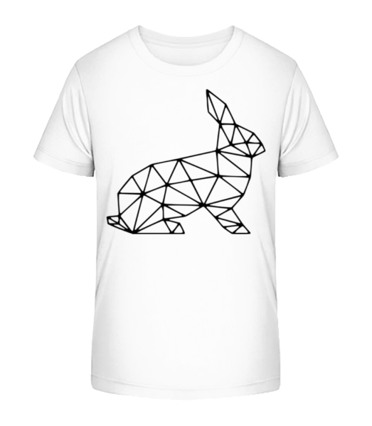 Polygon Rabbit - Detské bio tričko Stanley Stella - Biela - Predné