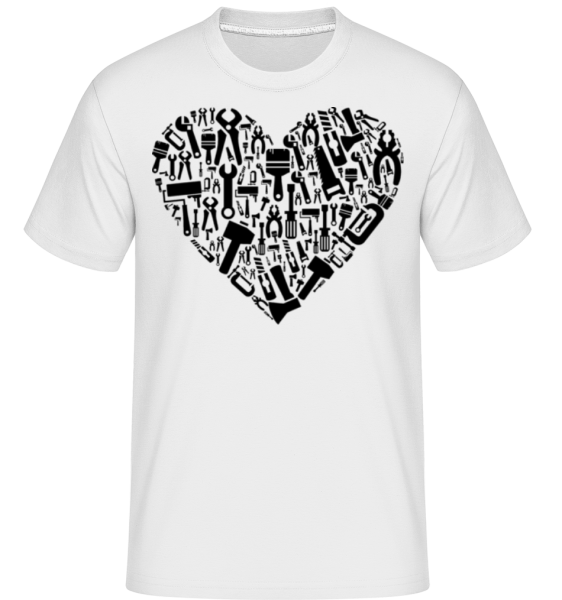 Láska DIY Heart -  Shirtinator tričko pre pánov - Biela - Predné