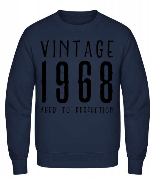 Vintage 1968 Aged To Perfection - Klasická mikina sg - Namornícka modrá - Predné
