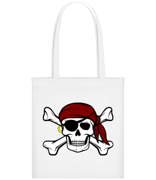 Pirate Skull - Taška - Biela - Predné
