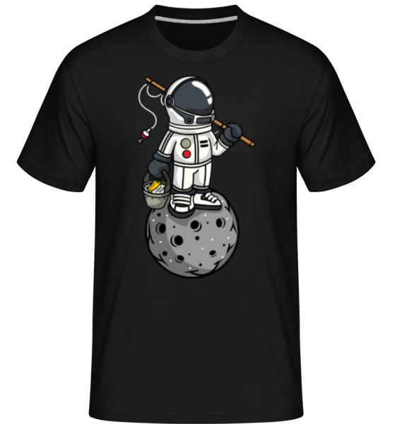 Astronaut Fishing -  Shirtinator tričko pre pánov - Čierna - Predné