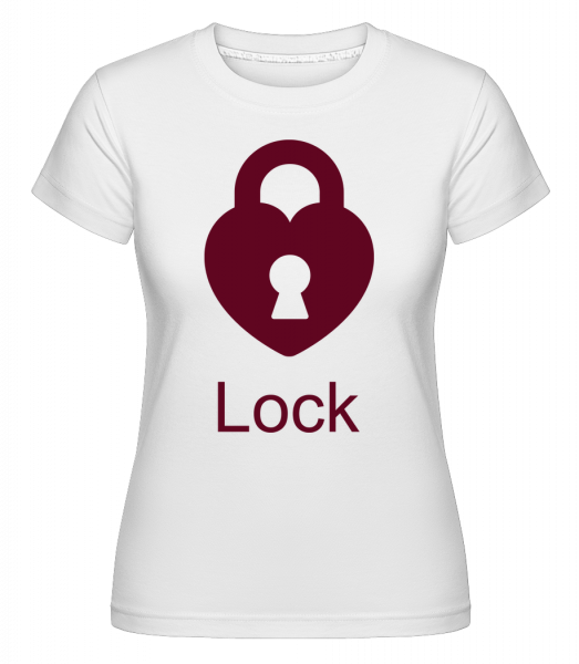 Lock Heart -  Shirtinator tričko pre dámy - Biela - Predné