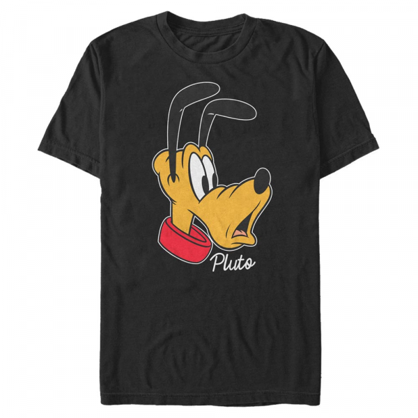 Disney - Mickey Mouse - Pluto Big Face - Pánske Tričko - Čierna - Predné