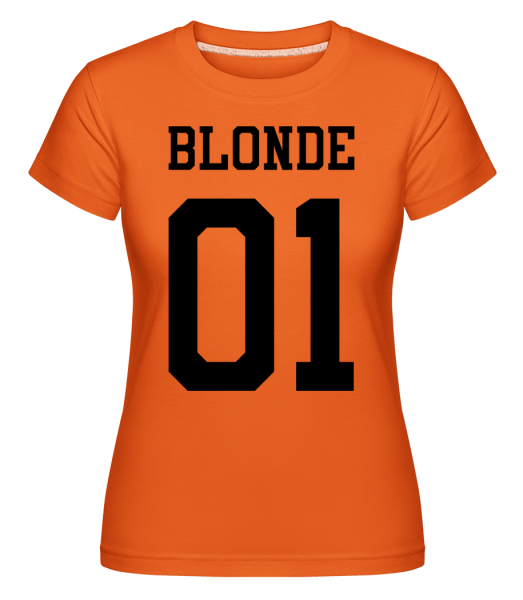 blonde 01 -  Shirtinator tričko pre dámy - Oranžová - Predné