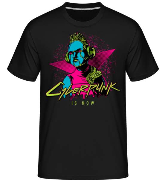 Cyberpunk je teraz -  Shirtinator tričko pre pánov - Čierna - Predné