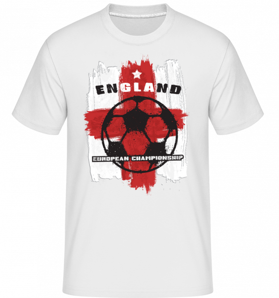 futbalová Anglicko -  Shirtinator tričko pre pánov - Biela - Predné