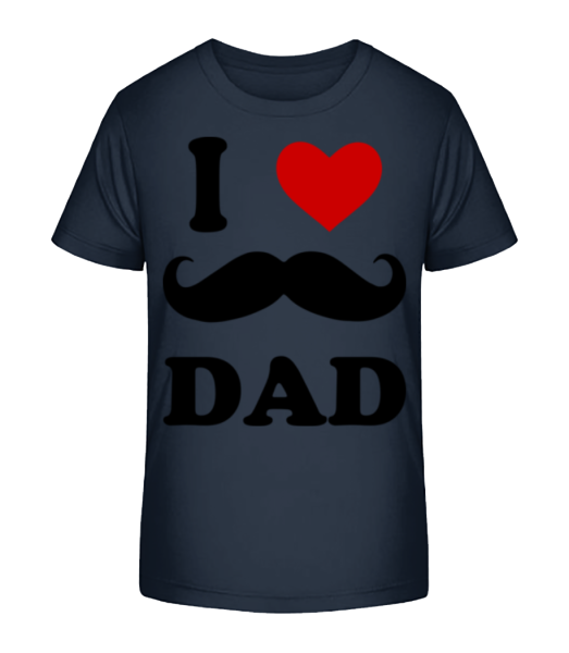 I Love Dad - Detské bio tričko Stanley Stella - Namornícka modrá - Predné
