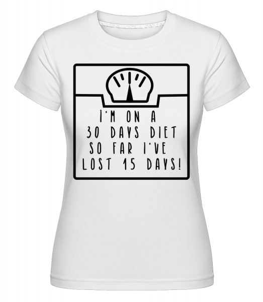 30 Days Diet -  Shirtinator tričko pre dámy - Biela - Predné