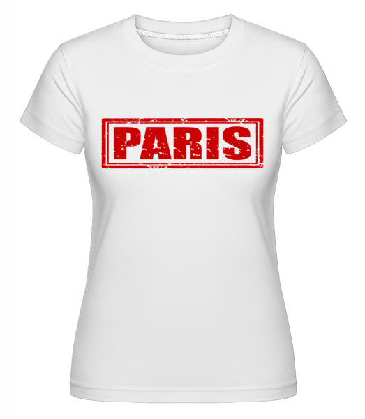 Paris France Red -  Shirtinator tričko pre dámy - Biela - Predné