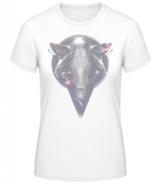 Buffalo Skull - Dámske basic tričko - Biela - Predné