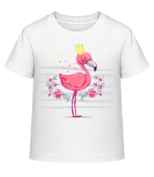 Royal Flamingo - Detské Shirtinator tričko - Biela - Predné