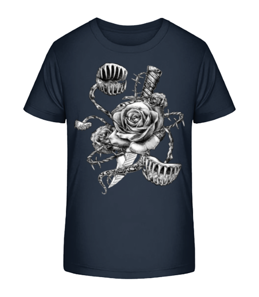 Roses Carnivores - Detské bio tričko Stanley Stella - Namornícka modrá - Predné