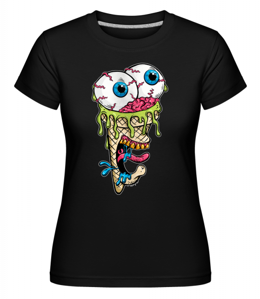 Horror Ice Cream -  Shirtinator tričko pre dámy - Čierna - Predné