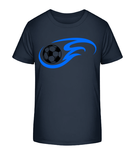 Football Flame - Detské bio tričko Stanley Stella - Namornícka modrá - Predné