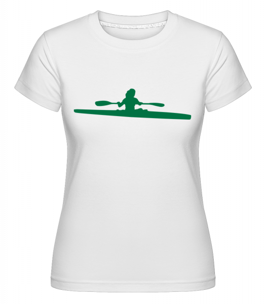 Kajak Shape Green -  Shirtinator tričko pre dámy - Biela - Predné