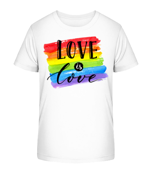 Love Is Love - Detské bio tričko Stanley Stella - Biela - Predné