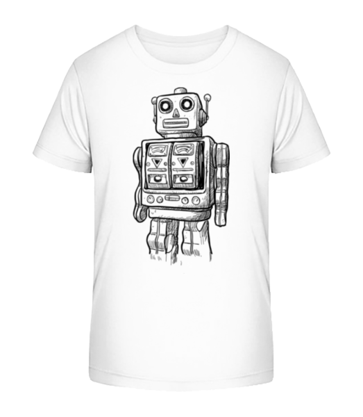 Detská Robot - Detské bio tričko Stanley Stella - Biela - Predné
