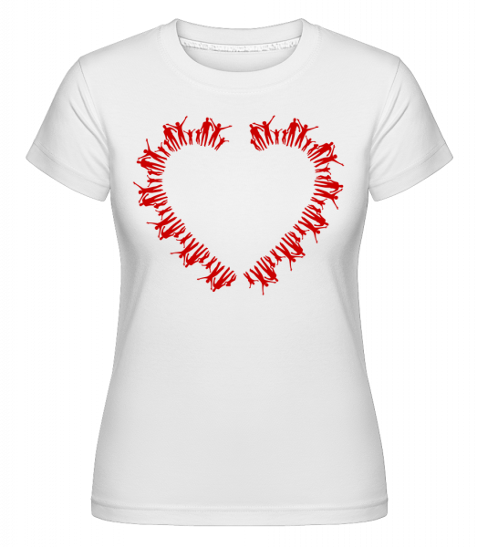 Human Heart -  Shirtinator tričko pre dámy - Biela - Predné