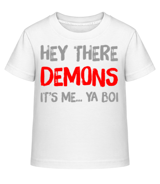 Hey Demons - Detské Shirtinator tričko - Biela - Predné