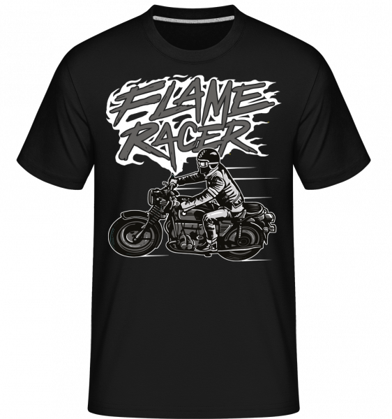 Flame Racer -  Shirtinator tričko pre pánov - Čierna - Predné