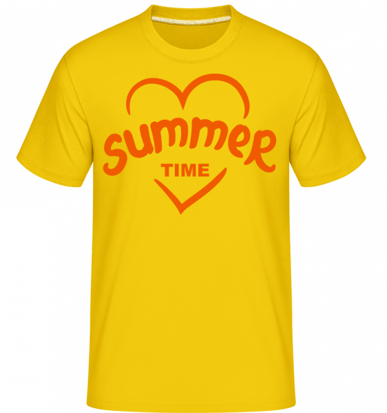 Summertime Heart -  Shirtinator tričko pre pánov - Zlatožltá - Predné