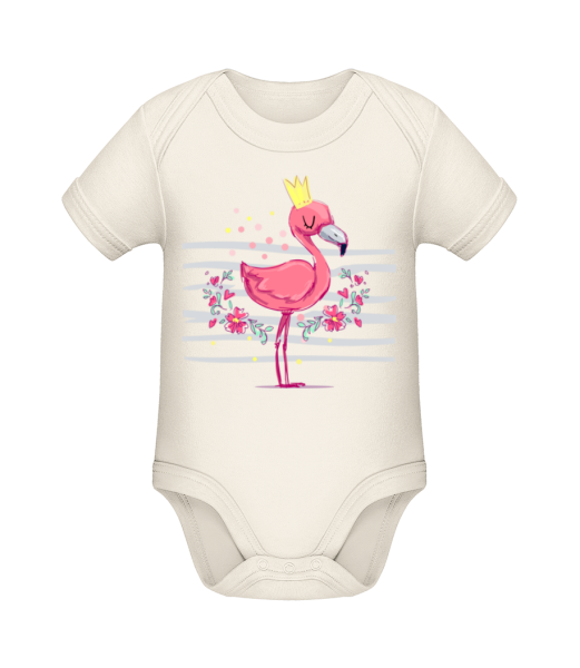 Royal Flamingo - Bio body pre deti - Krémová - Predné