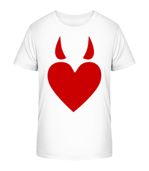 Devil Heart - Detské bio tričko Stanley Stella - Biela - Predné