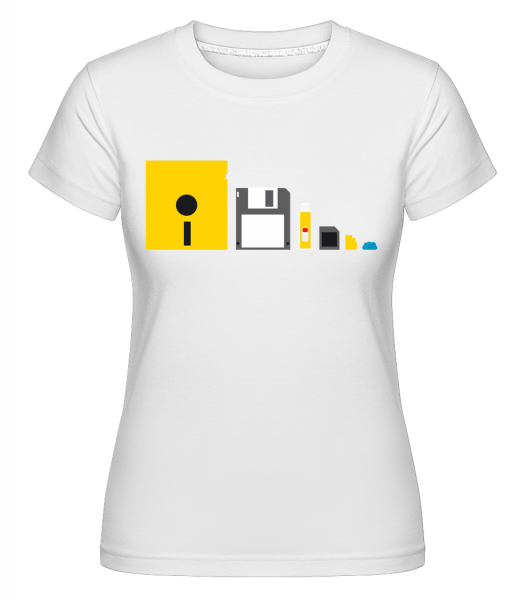 Evolution Of Technology -  Shirtinator tričko pre dámy - Biela - Predné