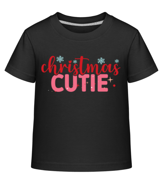 Christmas Cutie - Detské Shirtinator tričko - Čierna - Predné