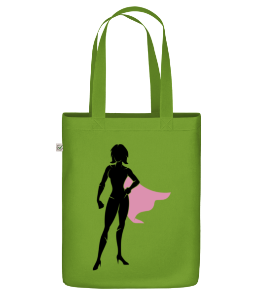 Superwoman Silhouette - Organická taška - Olivová - Predné