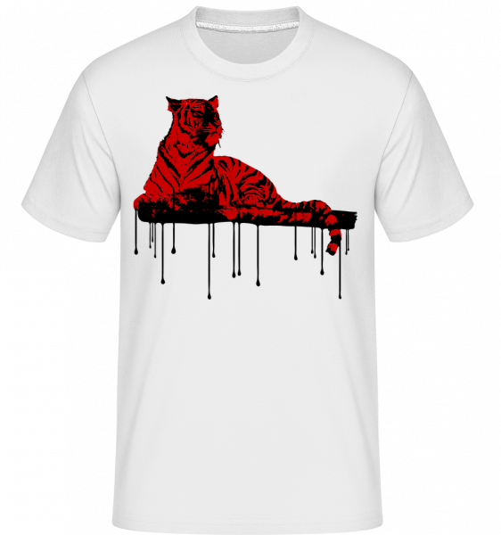 Red Tiger -  Shirtinator tričko pre pánov - Biela - Predné
