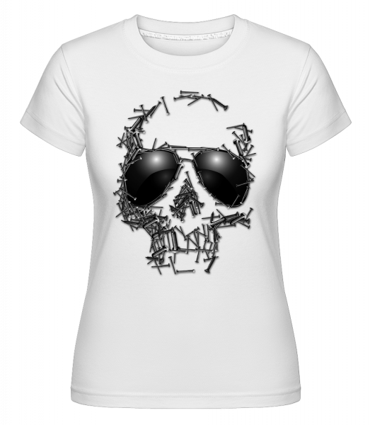 Lebka klincov -  Shirtinator tričko pre dámy - Biela - Predné