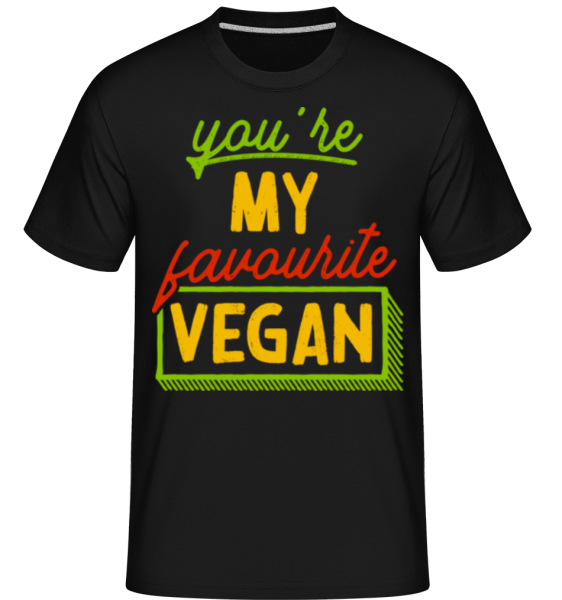 You're My Favourite Vegan -  Shirtinator tričko pre pánov - Čierna - Predné
