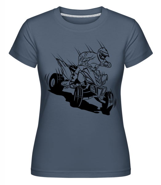 Quad vodiča Comic -  Shirtinator tričko pre dámy - Džínsovina - Predné