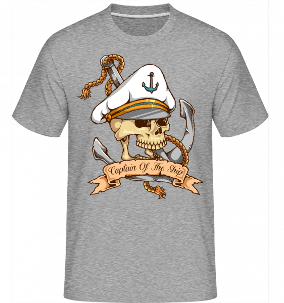 Sea Captain -  Shirtinator tričko pre pánov - Melírovo šedá - Predné