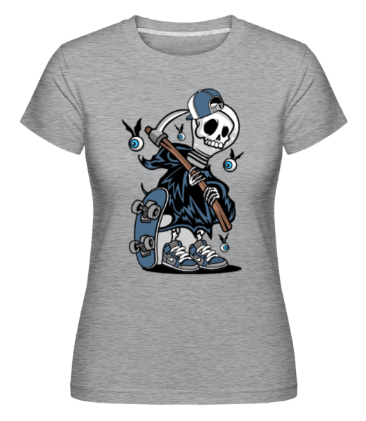 Grim Reaper -  Shirtinator tričko pre dámy - Melírovo šedá - Predné
