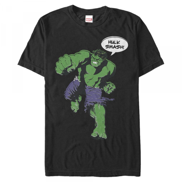 Marvel - Avengers - Hulk Vintage Smash - Pánske Tričko - Čierna - Predné