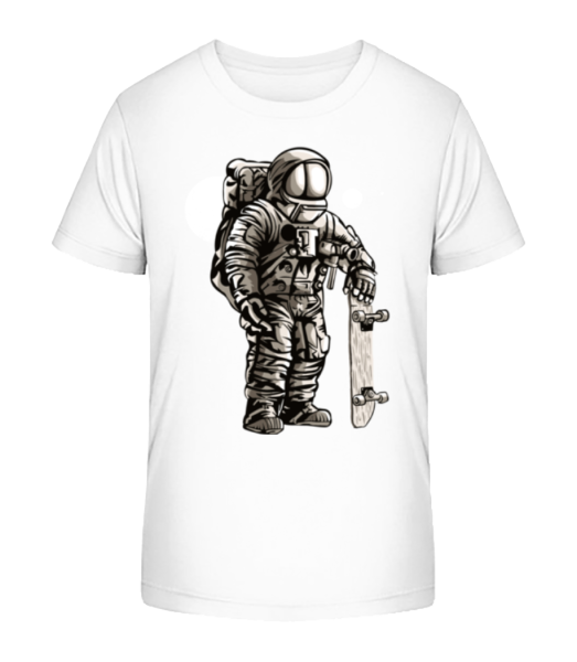Astronaut Skater - Detské bio tričko Stanley Stella - Biela - Predné