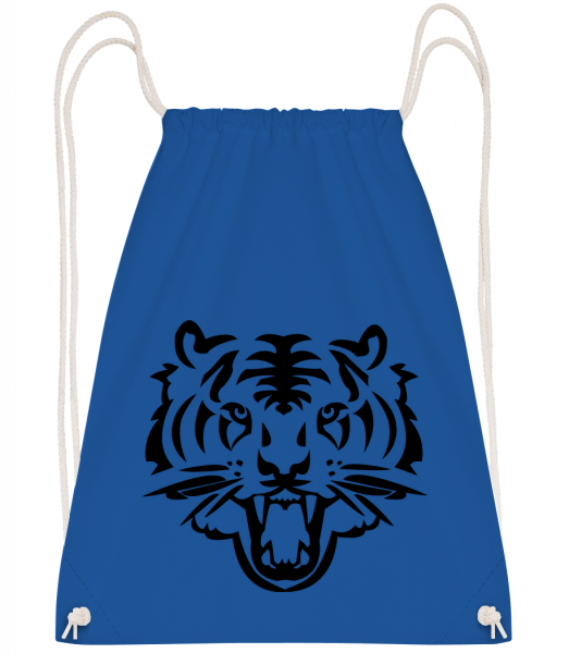 Tiger Head - Drawstring batoh so šnúrkami - Kráľovská modrá - Predné