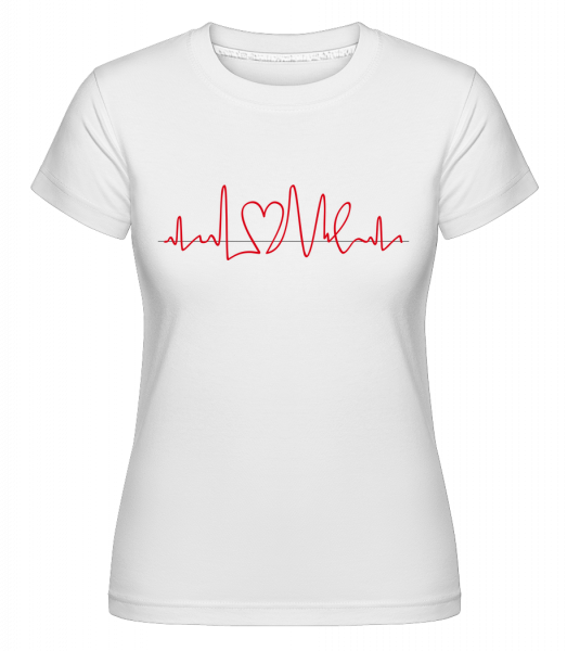 srdcovej frekvencie -  Shirtinator tričko pre dámy - Biela - Predné
