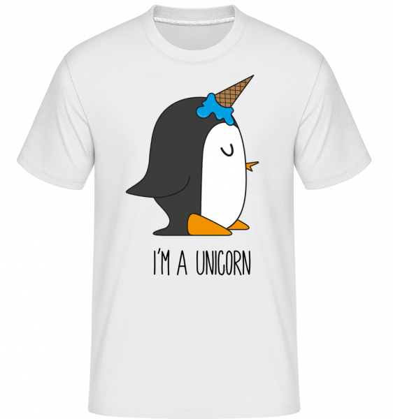 I'm A Unicorn Penguin -  Shirtinator tričko pre pánov - Biela - Predné