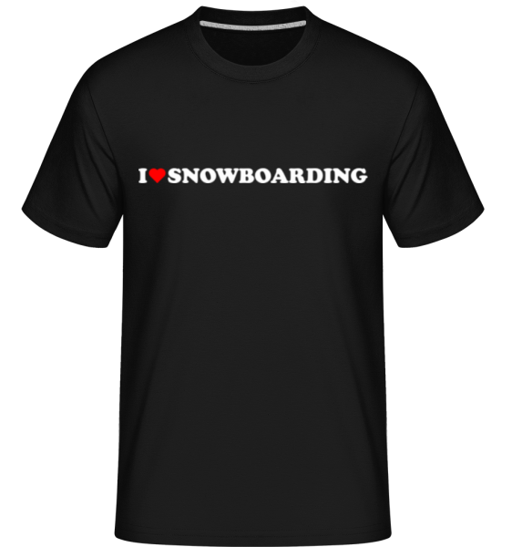 I Love Snowboarding -  Shirtinator tričko pre pánov - Čierna - Predné