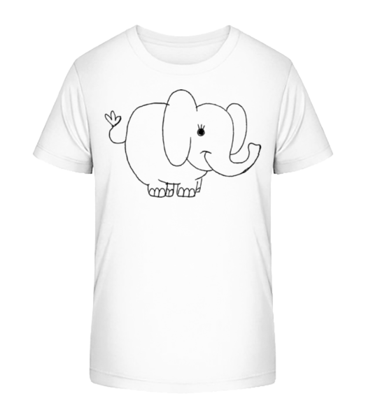 Deti Comic - Elephant - Detské bio tričko Stanley Stella - Biela - Predné