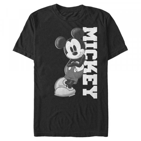Disney - Mickey Mouse - Mickey Mouse Mickey Lean - Pánske Tričko - Čierna - Predné