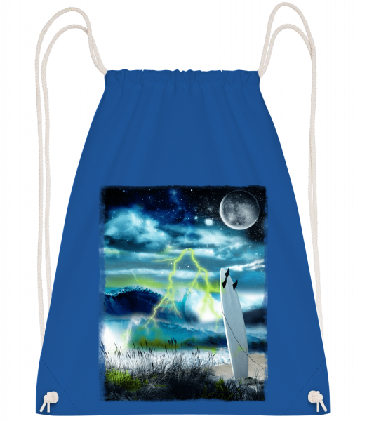 Beach In Space - Drawstring batoh so šnúrkami - Kráľovská modrá - Predné
