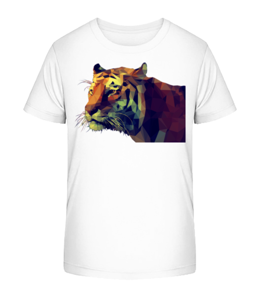 Polygone Tiger - Detské bio tričko Stanley Stella - Biela - Predné