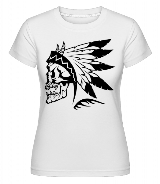 Wild West Skull -  Shirtinator tričko pre dámy - Biela - Predné