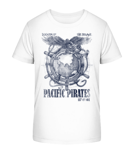 Pacific Pirates - Detské bio tričko Stanley Stella - Biela - Predné