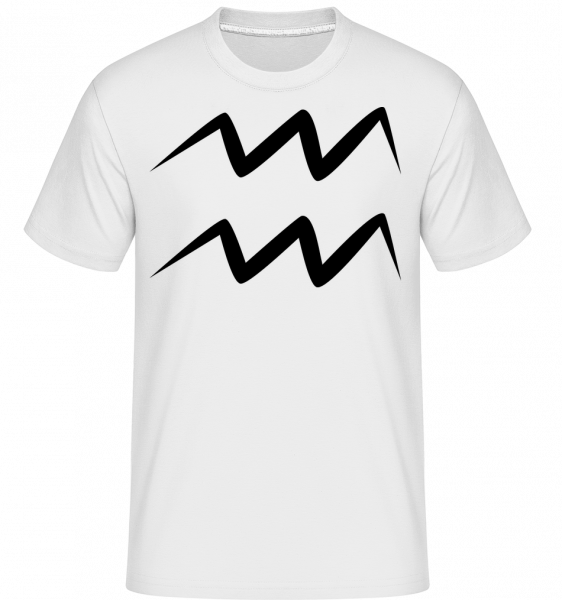 Aquarius znamenie -  Shirtinator tričko pre pánov - Biela - Predné